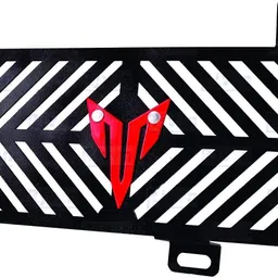 b.k accessories Yamaha MT-15 Heavy Radiator Guard (Black & Red) Bike Radiator Guard image 2