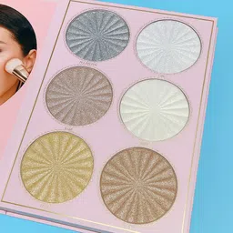 blushis 5-in-1 Makeup book | Eyeshadow, Lip color, Highlighter, Blusher, Contour image 5