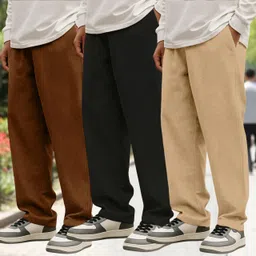 metronaut Regular Fit Men Multicolor Cotton Blend Trousers-picture-12