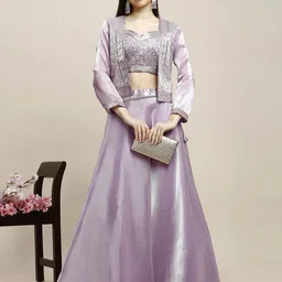 madhuram textiles Embroidered Stitched Lehenga Choli image 3