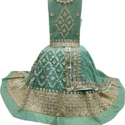 mantushti Embroidered Semi Stitched Rajasthani Poshak-picture-22