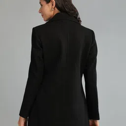 honnete 100 % Polyester Solid Coat For Women image 2