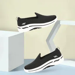 skechers 124856-BKW Slip On Sneakers For Women-picture-22