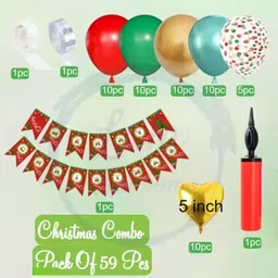 lala balloon Christmas Balloons 59pc Pack for Party & Home Decor image 2