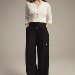 kotty Women Solid Black Track Pants-picture-15