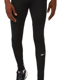 reebok Solid Men Black Tights image 1