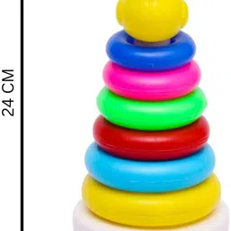 godex Colourful Plastic Non Toxic Attractive Stacking Ring For Baby Kids image 2