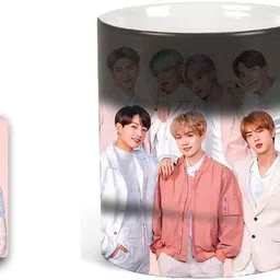 convay BTS Army Universe Magic with keychain Ceramic Coffee Mug-picture-17