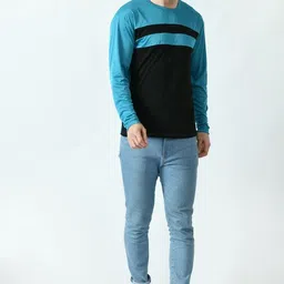 dam Pack of 3 Men Colorblock Round Neck Polyester Multicolor T-Shirt image 3