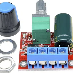 electrolight Mini 5A 90W PWM 12V-24V DC Motor Speed Controller Module DC 4.5V-35V Multipurpose Controller image 3