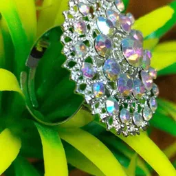 softy collections NA Silver Diamond Silver Plated Ring image 2