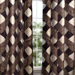 styletex 213 cm (7 ft) Polyester Semi Transparent Door Curtain (Pack Of 2)-picture-18