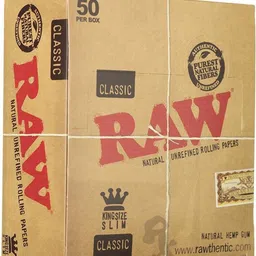 seggo King Size RAW Classic Slim Rolling Paper Full Box 50 Booklet (1600) Leaves In The Box Assorted Hookah Flavor-picture-24
