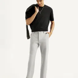 levi's Men Slim Fit Grey Polyester Trousers-picture-28