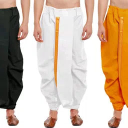 DIAMOND CLUSTER Readymade dhoti for men pack of 3 combo Self Design Men Dhoti-picture-20