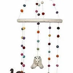 the hobby bounty Zoo animals hanging woollen Rattle for newborn baby Rattle-picture-11