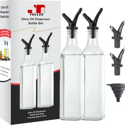 jay gatrad seller 500 ml 2 Pc Oil Dispenser Bottles for Kitchen Includes Silicone Collapsible Funnel Cooking Oil Dispenser Set-picture-10