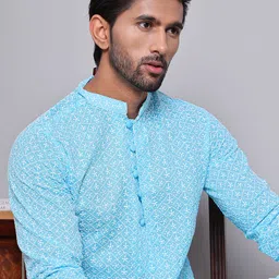 jompers Men Pure Cotton Kurta Pyjama Set-picture-19