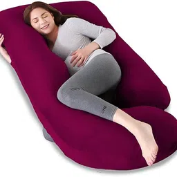 wild mint ultra soft j shaped Polyester Fibre Solid Pregnancy Pillow Pack of 1-picture-12