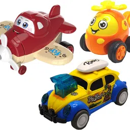 vaniha Unbreakable Four-Wheel Drive Friction Powered Diecast Toy Set-E135-picture-11