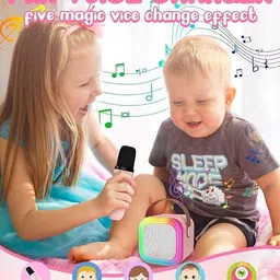 hk toys Portable Bluetooth Speaker (TWS) & Single Wireless Microphone (Random Colour)-picture-33