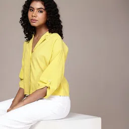 roadster Women Regular Fit Solid Casual Shirt-picture-23