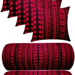 Microfibre Geometric Bolster Pack of 7-image-43