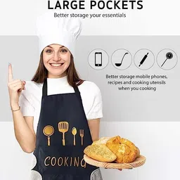 vewikzy Cotton Chef's Apron - Free Size image 3