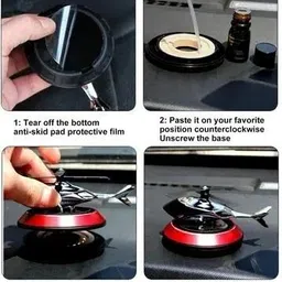 care 4 Helicopter Solar Energy Car Air Perfumes and Freshener With Oil Bottle Car Air Freshener Air Purifier image 4