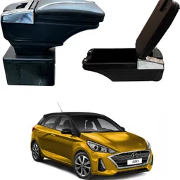 oshotto PU Leather AR-02 Car Armrest Console Box For i20 (2020-2022) Black Car Armrest-picture-31