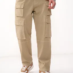 highlander Men Loose Fit Mid Rise Brown Jeans-picture-21