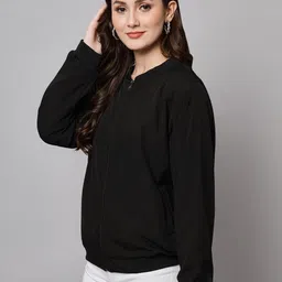 funday fashion Women Solid Casual Jacket image 3