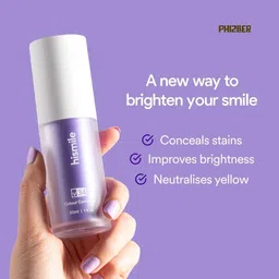 phizller hismile V34 Purple Teeth Color Corrector 0% Peroxide Oral Care Teeth Whitening Liquid image 3