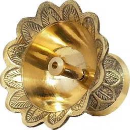 heaven decor Kuber devdas engraved Deepak Diya Oil Lamp for Puja Brass (Pack of 2) Table Diya Set image 4