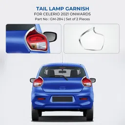 bubu Car silver Plated chrome Tail light cover for Maruti Celerio 2021 Onward Chrome Maruti Celerio Rear Garnish-picture-26