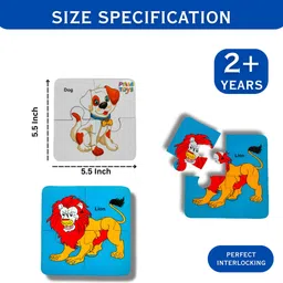 primitoys Wooden Animals & Birds Puzzle for Kids - Jigsaw Animal & Bird Puzzle (Set of 8) image 4