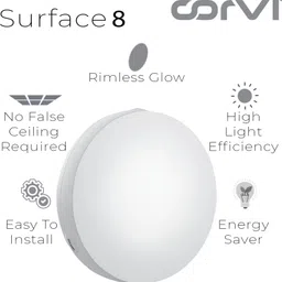 corvi LED Surface 8 Round 20W |Compact & Dimmable Ceiling Panel Light|Easy White 4000K Ceiling Light Ceiling Lamp image 3