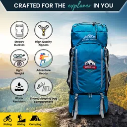mount track WATERPROOF TREKKING BAG HIKKING BACKPACK FOR TRAVEL & OUTDOOR Rucksack - 60 L image 2