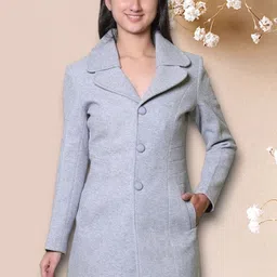 Women Solid Double Breasted Casual Blazer-image-75