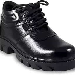 btom Steel Toe Leather Safety Shoe (Black, S1) Boots For Men image 2