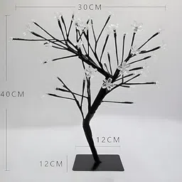 atulux 24 LEDs Cherry Blossom Twig Tree Lamp with Touch Sensor, USB & Battery Operated Table Lamp image 3