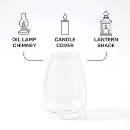 lakshe ki dukaan Traditional Hurricane Lantern Replacement Glass Top Clear Glass Hanging Lantern image 4