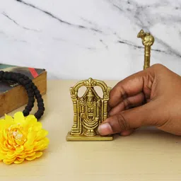 spilbox Brass VDM Perumal Statue|Tirupati Balaji Pital Statue|Home&Office Decor Decorative Showpiece - 6.5 cm image 2
