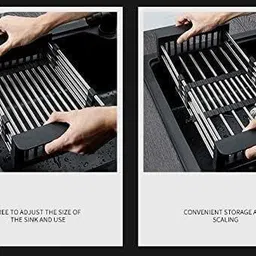 EVANEX Kitchen Sink 45" x 20" x 10" Handmade Matt Finish Single Bowl With Drain Board 304 Grade Stainless Steel Vessel Sink image 5