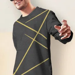 tripr Men Night Suit Set Grey Printed image 4