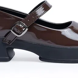 jm looks Classic Charm Mary Jane Shoes – Glossy Patent Flats with Buckle Strap Canvas Shoes For Women image 2