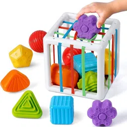 countrylink Baby Sorter Toy Colorful Cube with 6 Pcs Multi Sensory Shape, Early Learning Toy-picture-19