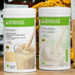 ayusante Herbal life Formula 1 venilla + shake 2 mate venilla + shake mate Powder image 1