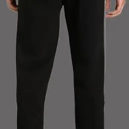 yunek Men Solid, Striped Black Track Pants image 3