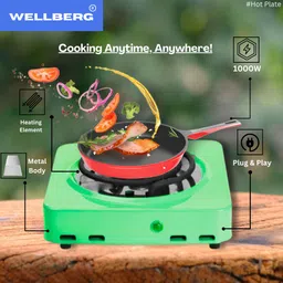 wellberg Portable Heater for Multi-Purpose Cooking, Heating, and Boiling Tasks Daily Electric Cooking Heater image 2